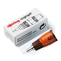Pointe de rechange pour Isograph - Noir - 0.4 mm - rOtring