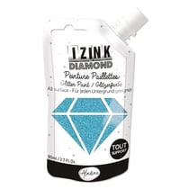 Peinture pailletée Izink Diamond - bleu ciel - 80 ml