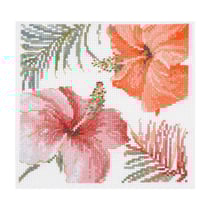 Kit point de croix - Hibiscus effet aquarelle