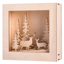 Kit cadre bois hiver à assembler Rayher - 14 pièces