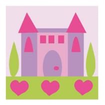 Kit canevas - château de princesse - 15x15cm