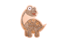Kit Mosaîque complet 100 naturelles  Dinosaure  Diplodocus Cadre Spécial   MOSAIC BOX SPECIAL