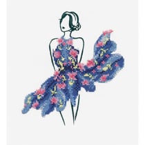 Kit point de croix - Tutu bleu