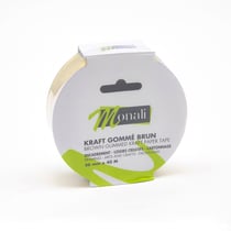 Kraft gommé brun - 40m x 36mm- Monali