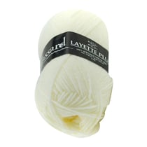 Pelote de fil à tricoter 100% acrylique - Plassard - Layette Plus - Écru 263
