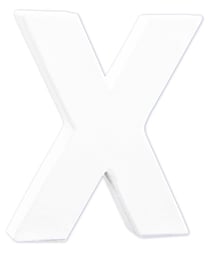 Lettre Blanche X 12Cm Lettre Blanche X 12Cm