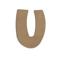 U MAJUSCULE 8CM - EPAIS 6MM LETTRE MAJUSCULE U 8CM