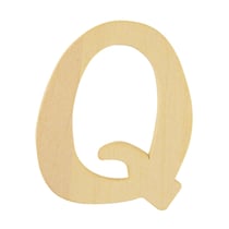 LETTRE Q BOIS ARRONDIE 6CM