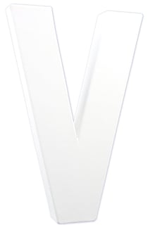 Lettre V Pap Mach 20,5Cm Lettre V Pap Mach 20,5Cm