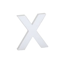 Lettre X majuscule - carton blanc - 12 cm