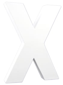 Lettre X Pap Mach 20,5Cm Lettre X Pap Mach 20,5Cm