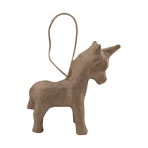 Licorne à suspendre en papier mâché - 9x4x9,5 cm