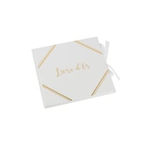 Livre d'or - Blanc avec dorure embossée