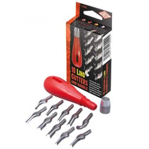 Lot de 10 gouges et 1 manche pour linogravure - Essdee