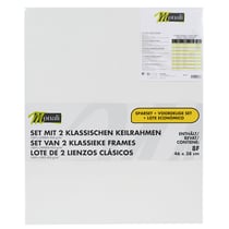 Lot de 2 châssis - toiles 100% lin Monali - 8F / 46 x 38 cm