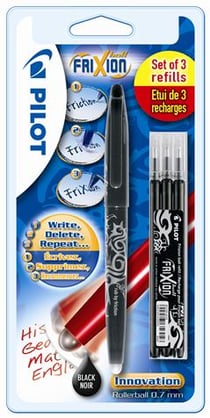 Lot de 1 FRIxION BALL + 3 recharges noir