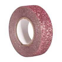 Rouleau de 5m de masking tape Glitter - Vieux Rose - Rayher