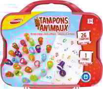 Mallette tampons animaux Joustra - 26 pièces