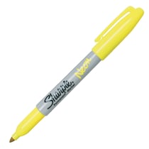 Marqueur permanent - Jaune - Néon - Pointe fine - Sharpie