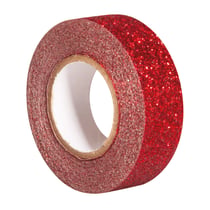 Rouleau de 5m de masking tape Glitter - Rouge - Rayher