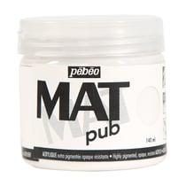 Acrylique Mat Pub Pébéo 140 ml - blanc permanent