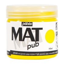 Acrylique Mat Pub Pébéo 140 ml - jaune primaire 