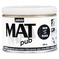 Acrylique Mat Pub Pébéo 500 ml - Noir d'Ivoire