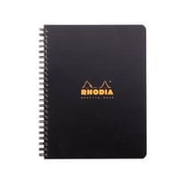 Carnet - Format A5 14.8 x 21 cm - Meeting book - Rhodia - 160 pages lignées - Noir