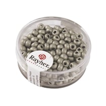 Perles de rocaille Metallic - dépolies - 4 mm - argent brillant 