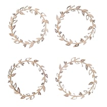 Mini-couronnes en bois - Fleurs