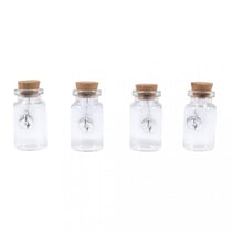 Lot de 4 mini-flacons avec pieds de bébé