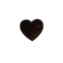 Motif thermocollant - cœur noir