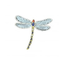 Motif thermocollant - Libellule bleue