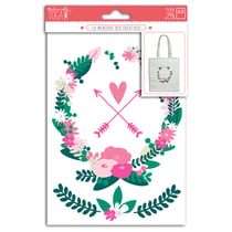 Planche de motifs thermocollants - Couronne fleurie