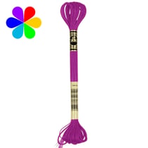 Fil Metallise E718 Rose Magent Mouline Metallise 8M Grenat Rose