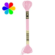 Fil Metallise E818 Rose Poudré Mouline Metallise 8M Rose