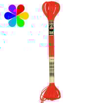 Fil à broder DMC - Mouliné effet lumière - Rouge Carmin E321