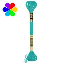 Fil à broder DMC - Mouliné effet lumière - Vert Turquoise E3849