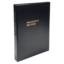 Registre 32x24cm 4 anneaux avec recharge de 100 feuillets imprimés - Mouvements de titres - Exacompta