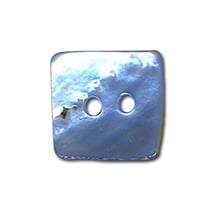 BOUTON NACRE CARRE NACRE BLEU