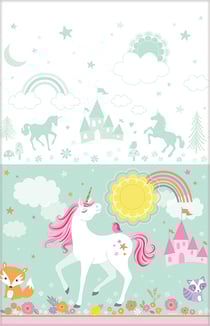 Nappe plastifiée 137 X 259 cm - Magical Unicorn