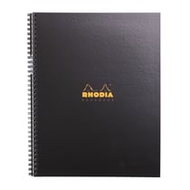 Cahier à spirales - 22.5 x 29.7 cm - Rhodiactive Notebook - Rhodia - 160 pages petits carreaux - Noir