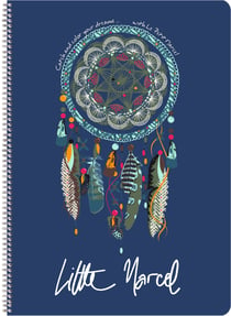 Cahier à spirales - Format A4 21 x 29.7 cm - Little Marcel - 240 pages - Attrape-rêves