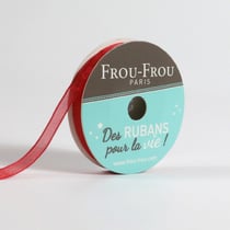 Bobinette Frou-Frou - 8 m x 6 mm - Organza - Coquelicot
