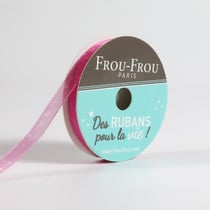 Bobinette Frou-Frou - 8 m x 6 mm - Organza - Fushia