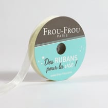 Bobinette Frou-Frou - 8 m x 6 mm - Organza - Ivoire nacre