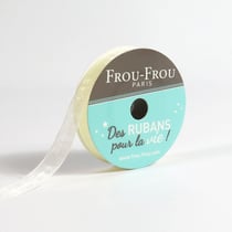 Bobinette Frou-Frou - 8 m x 9 mm - Organza - Ivoire nacre
