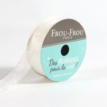 Bobinette Frou-Frou - 8 m x 16 mm - Organza - Neige
