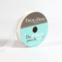 Bobinette Frou-Frou - 8 m x 9 mm - Organza - Neige