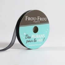 Bobinette Frou-Frou - 8 m x 6 mm - Organza - Noir de jais